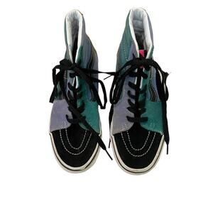 Womans Van Off The Wall Hi-Tops In Colorful Suede Lace Up Shoes 7.​